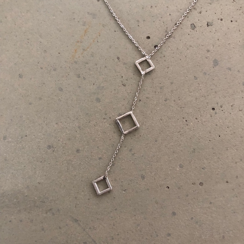 Vanessa Mooney Silver Dainty Diamond Necklace